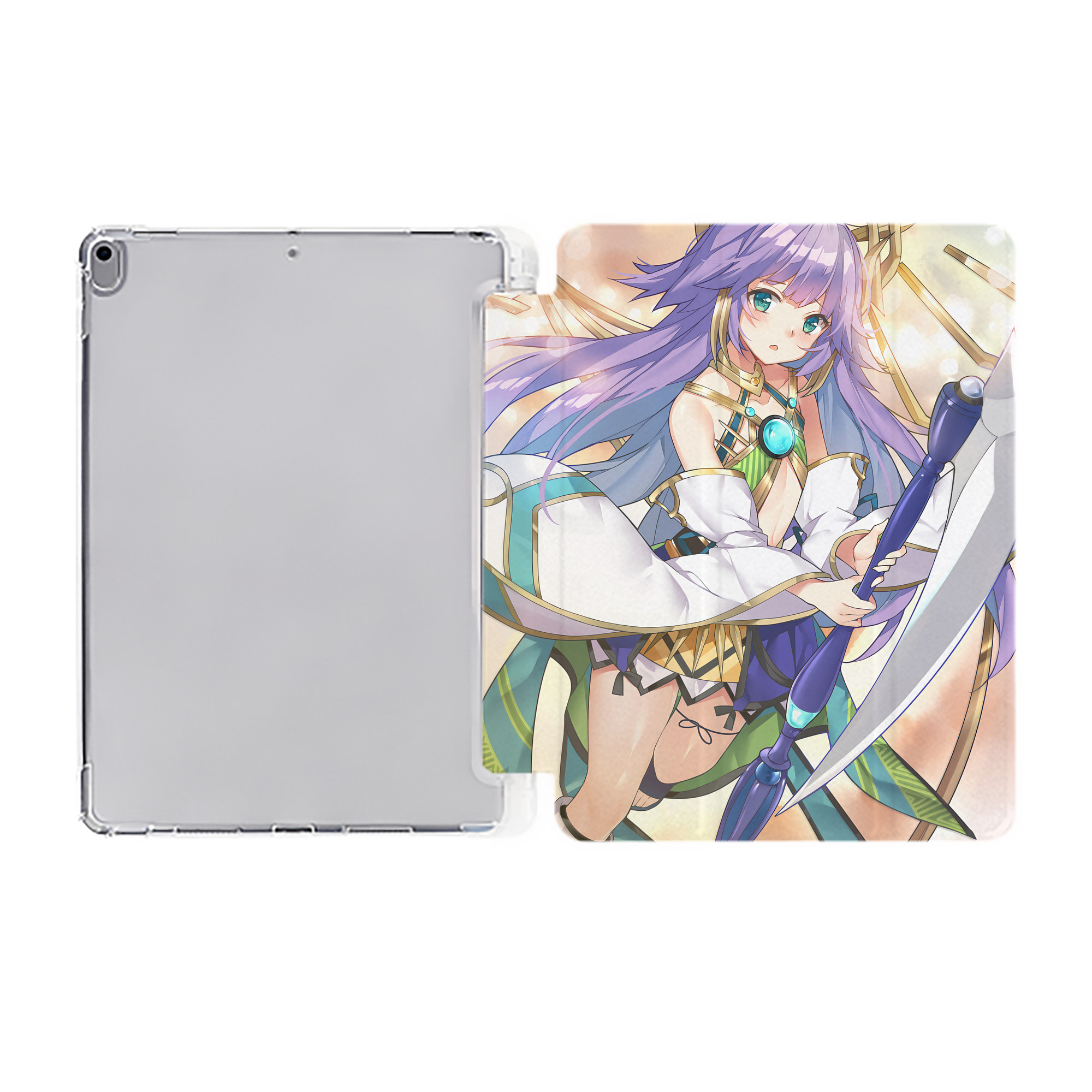 （画像用） 遊☆戯☆王 Yu-Gi-Oh! IPad ケース ペン収納付き 三つ折りスタンド PUレザー×シリコン 対応機種9.5/10.5/10.9インチ